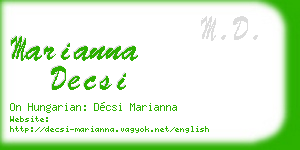 marianna decsi business card