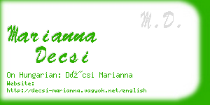 marianna decsi business card